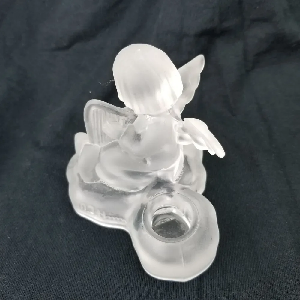 MJ Hummel Angel Glass Candle‎ Holder
